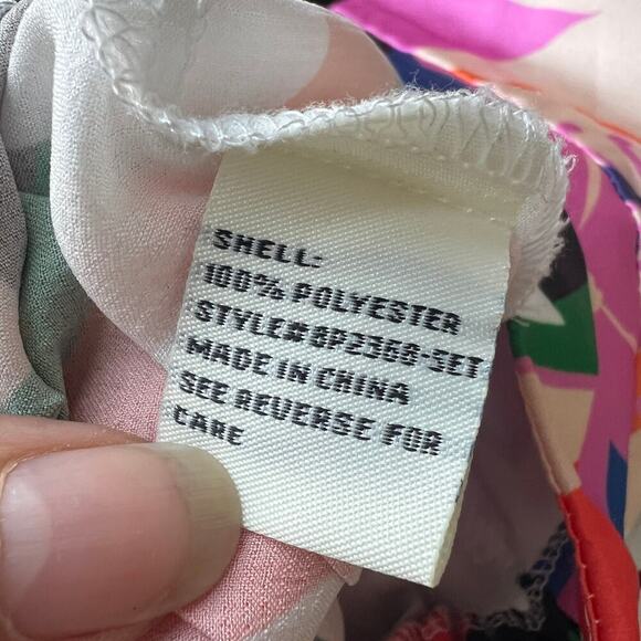 Her Bottari Multicolor Abstract Tropical Wide Leg Pants Size M - Picture 5 of 6